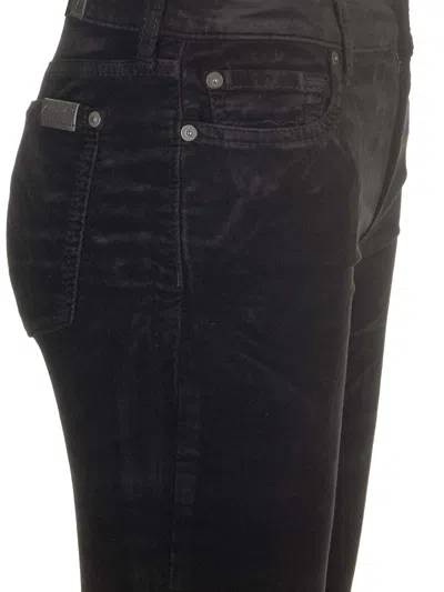 7 For All Mankind Velvet Flared Jeans Black