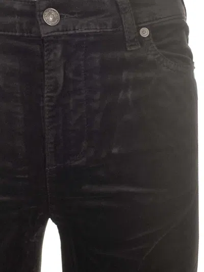 7 For All Mankind Velvet Flared Jeans Black