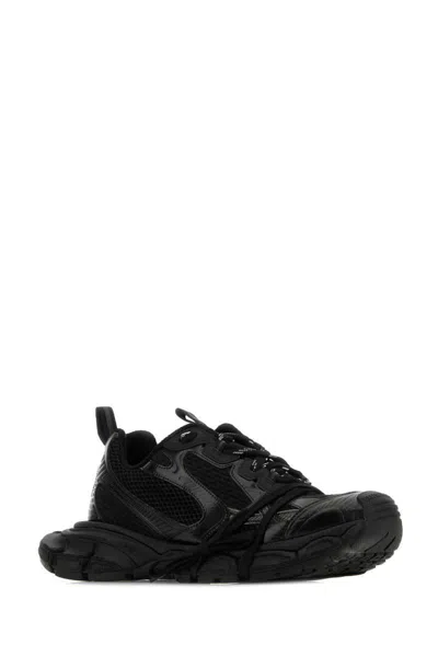 Balenciaga Black Mesh And Rubber Circuit Sneakers