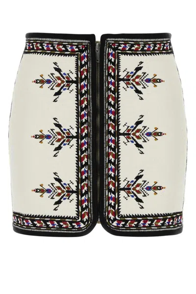 Isabel Marant Étoile Isabel Marant Etoile White Viscose Blend Zeria Mini Skirt