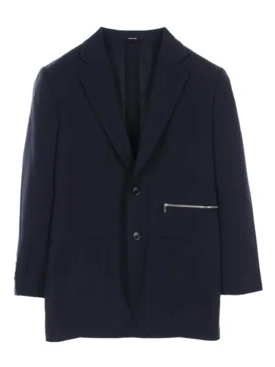 Pre-owned Hermes 2010s Wool Jacket In Blue