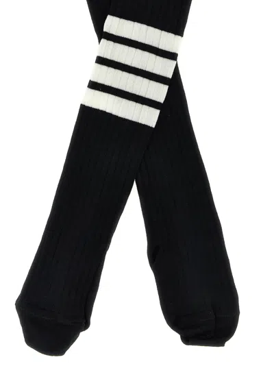 Thom Browne 4 Bar Socks Black In Black