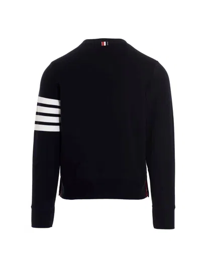 Thom Browne Engineered 4-bar Cotton Sweatshirt In Blue