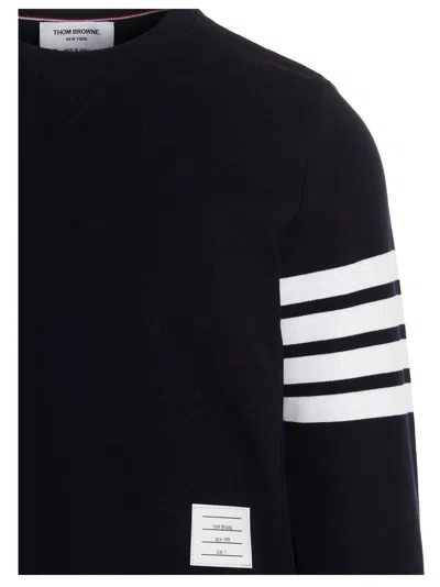 Thom Browne Engineered 4-bar Cotton Sweatshirt In Blue