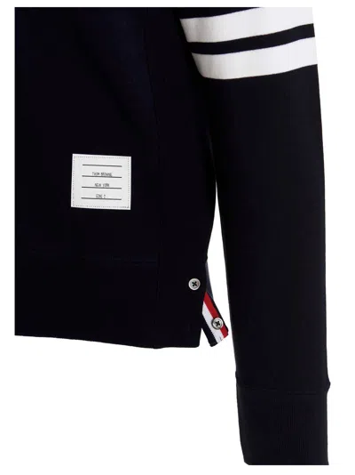 Thom Browne Engineered 4-bar Cotton Sweatshirt In Blue