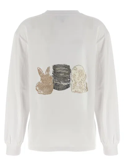 Ganni Oversized Printed Organic And Recycled Cotton-jersey Sweatshirt In Neutral
