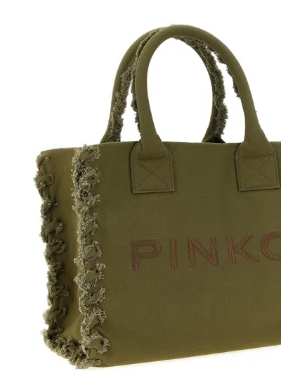 Pinko Medium Beach Shopping Bag In Green