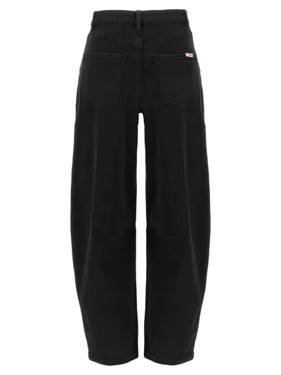 Self-portrait High-waisted Relaxed Fit Black Jeans In Black
