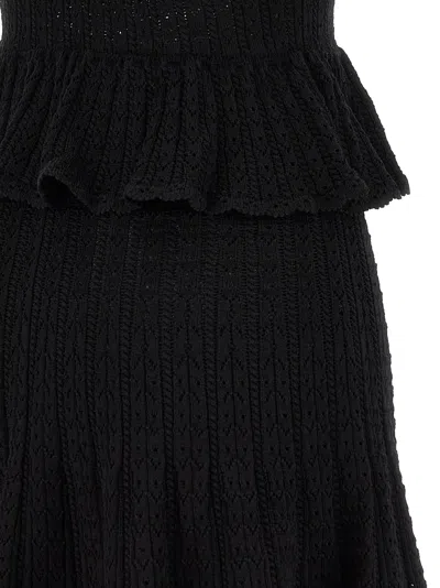 Self-portrait Pointelle-knit Sleeveless Mini Dress