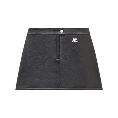 Courrèges Courreges Re Edition Faux Leather Mini Skirt