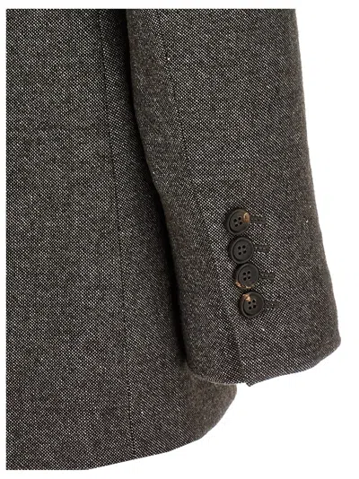 Brunello Cucinelli Blazer Tweed Monile In Gray