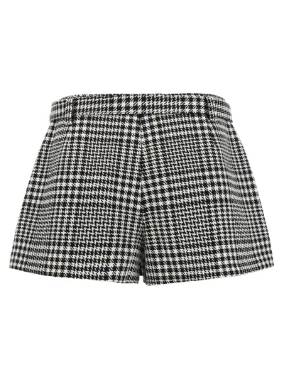 Self-portrait Mini Skirt With Houndstooth Pattern