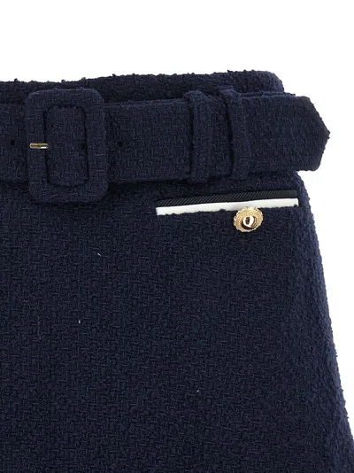 Self-portrait Navy Boucle Culotte Skirt