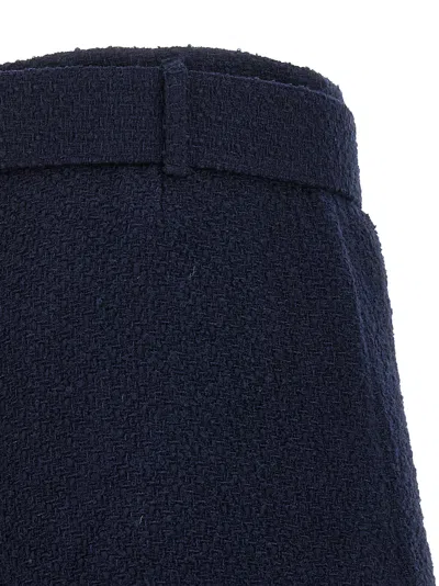 Self-portrait Navy Boucle Culotte Skirt