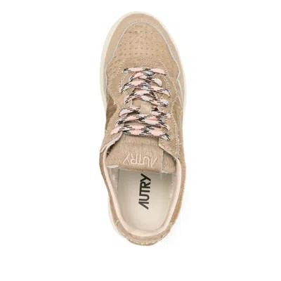 Autry Beige Leather Medalist Sneakers