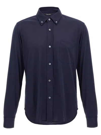 Tom Ford Collared Shirt With Front Pocket And Long Sleeves