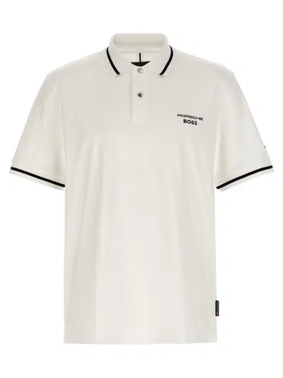 Hugo Boss Porsche X Boss 'c-parris 197' Polo Shirt In White