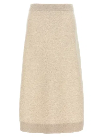 Brunello Cucinelli Women Cashmere Skirt In Neutral