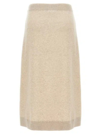 Brunello Cucinelli Women Cashmere Skirt In Neutral