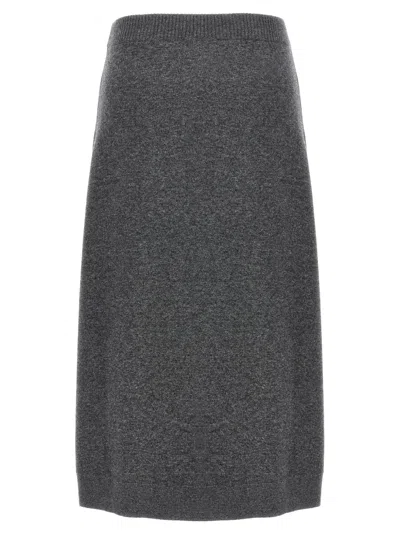 Brunello Cucinelli Longuette Midi Skirt In Stretch Cashmere