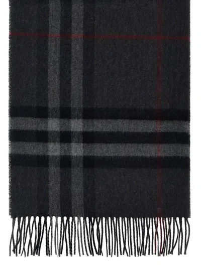 Burberry Check Fringe Detail Rectangular Scarf
