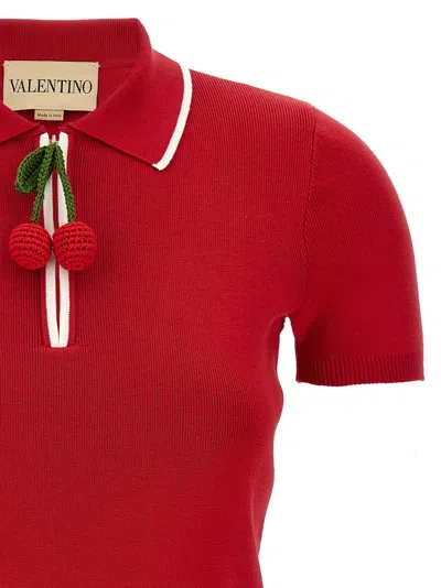Valentino Top En Coton Avec Cerises En Crochet Femme Paris L