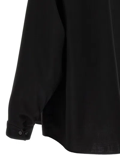 Marni Cool Wool Shirt With Contrast Stitching Shirt And Blouse Black In Black