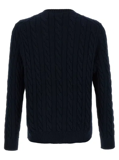 Polo Ralph Lauren Cotton Braided Sweater Sweaters And Cardigans Blue