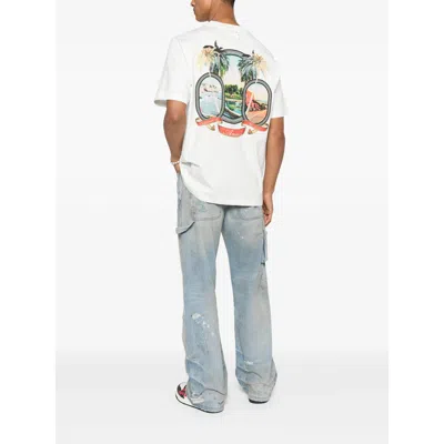 Amiri White Crewneck Printed T-shirt In White