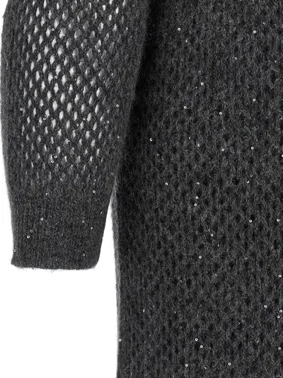 Brunello Cucinelli Dazzling Dress In Gray