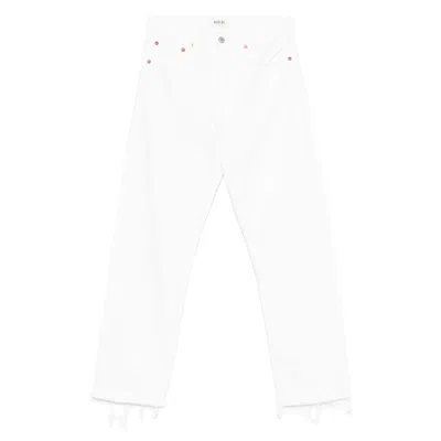 Shop Agolde Denim Straight-leg Jeans
