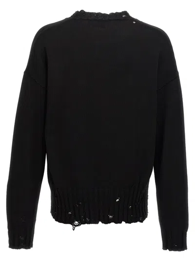 Marni Deconstructed Contrast-stitch Relaxed-fit Cotton Knitted Jumper