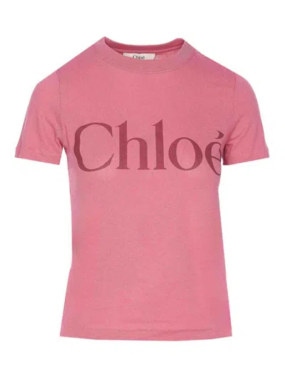 Chloé Pink Cotton Jersey T-shirt