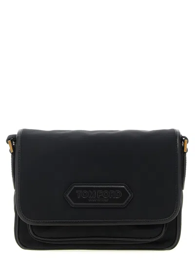Tom Ford Leather Detail Shoulder Strap Crossbody Bags Black