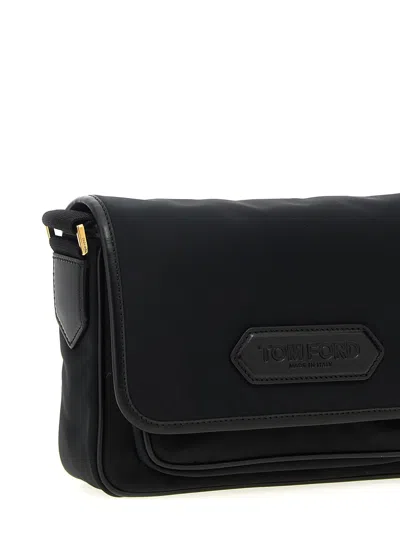 Tom Ford Leather Detail Shoulder Strap Crossbody Bags Black
