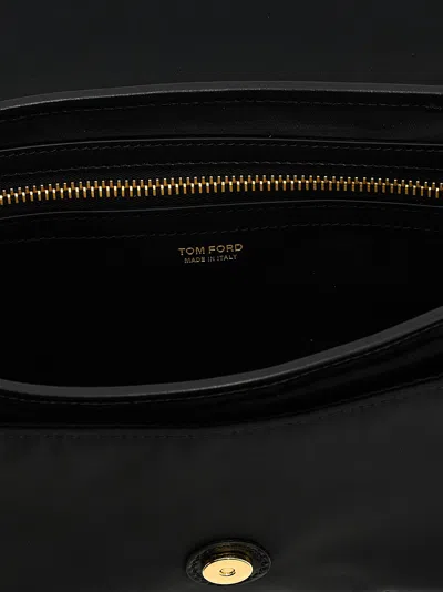 Tom Ford Leather Detail Shoulder Strap Crossbody Bags Black