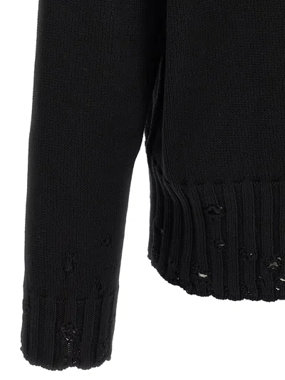 Marni Logo Embroidery Cardigan Sweaters And Cardigans Black In Black