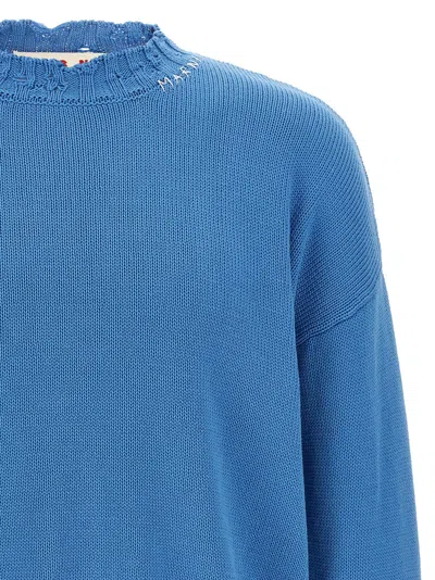 Marni Logo Embroidery Sweater Sweaters And Cardigans Blue