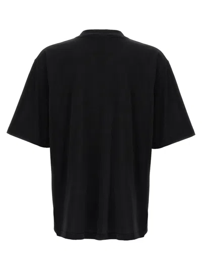 Marni Contemporary Black Cotton T-shirt With High Neckline In Black
