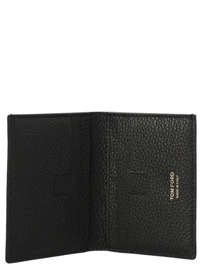 Tom Ford Logo Print Wallet Wallets And Card Holders Black