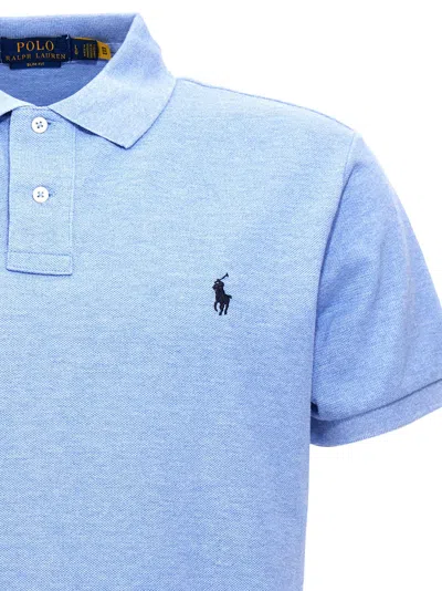 Polo Ralph Lauren Logo Polo Shirt In Blue