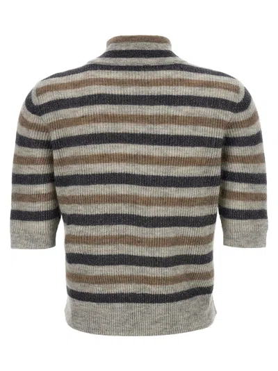 Brunello Cucinelli Lurex Wool Cropped Sweater Sweaters And Cardigans Multicolor