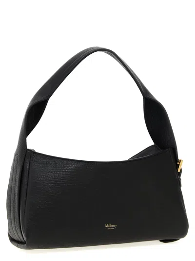 Mulberry Buckle Detail Front Pockets Top Handle Shoulder Bag In Black
