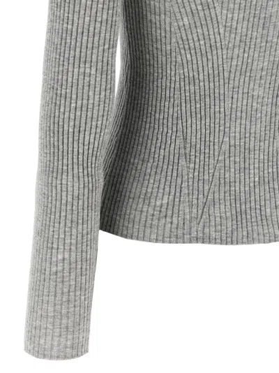 Pinko Ribbed Spread Collar Polo Top