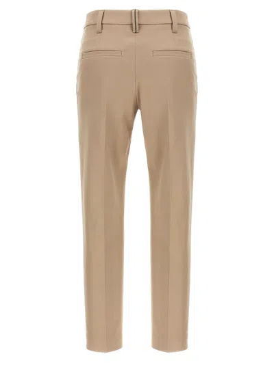 Brunello Cucinelli Cotton Trousers With Pockets And Belt Loops