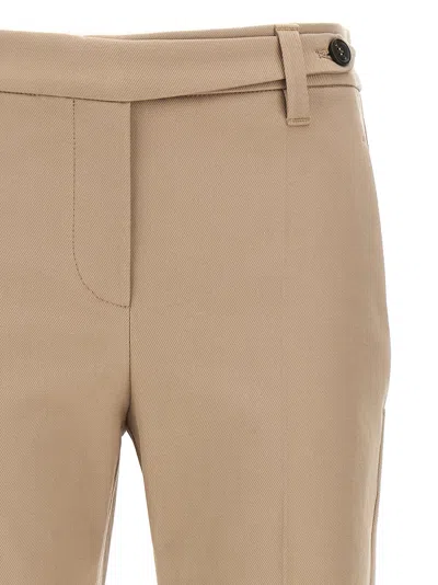 Brunello Cucinelli Cotton Trousers With Pockets And Belt Loops