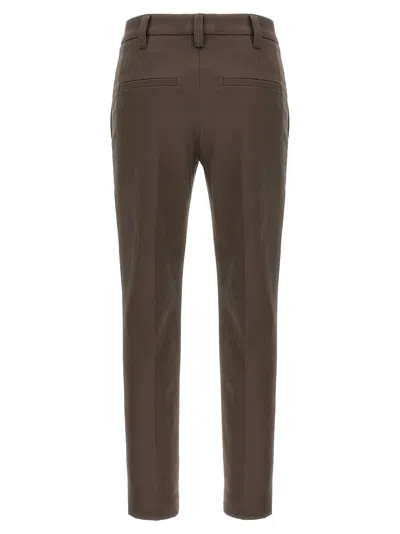 Brunello Cucinelli Cotton Pants With Button And Pockets