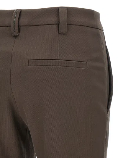 Brunello Cucinelli Cotton Pants With Button And Pockets