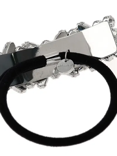 Self-portrait Multi Crystal Hair Accessories Silver In Black