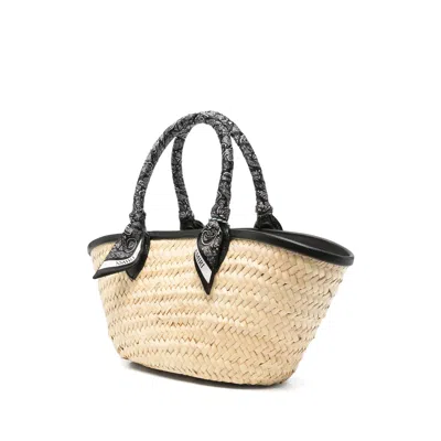 Amiri Neutral  Black Tote Bags